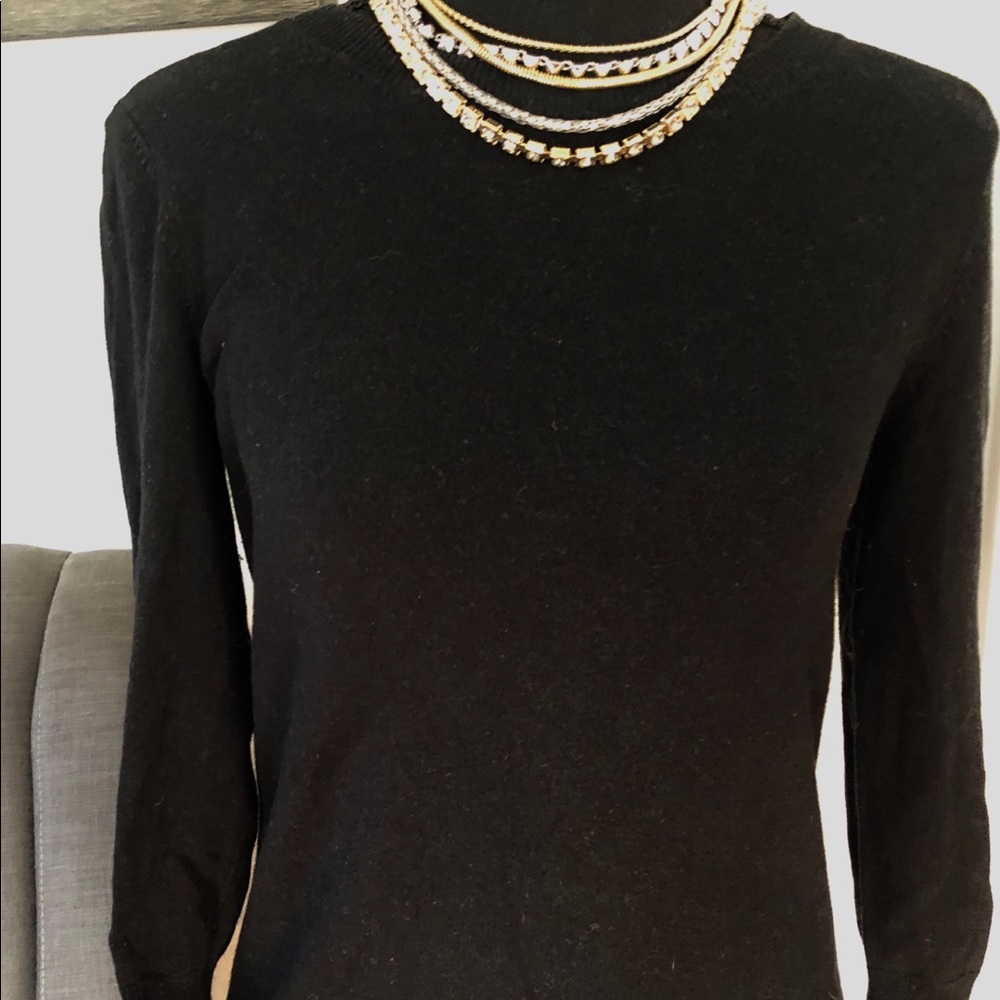Cashmere blend crew neck sweater